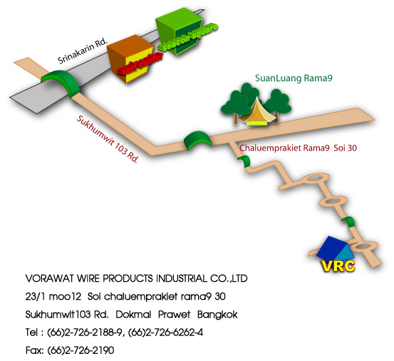 MAP บริษัท วรวัฒน์อุตสาหกรรมผลิตภัณฑ์ลวด จำกัด Vorawat Wire